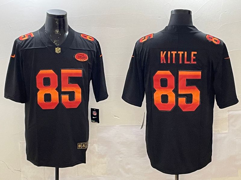 Men San Francisco 49ers #85 Kittle Black Fashion 2025 Nike Limited NFL Jersey style 1